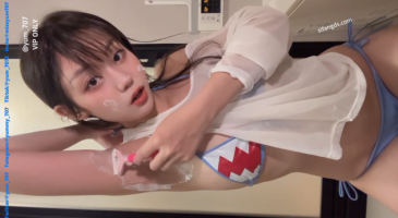 (중화권야동) 춘장 묻은 쵸단 느낌의 중국녀 yum707 제모 마치고 자위