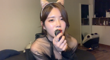 (BJ야동) 망사 사이로 아담한 가슴 보여주는 미니밍